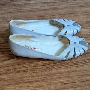 Vintage 80/90s Nine West Leather Kitten Heels Wedges